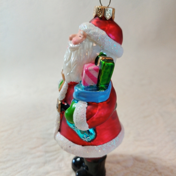 Hallmark Keepsake Santa Clause Jolly Old Elf Glass Ornament 2010 - Picture 6 of 7